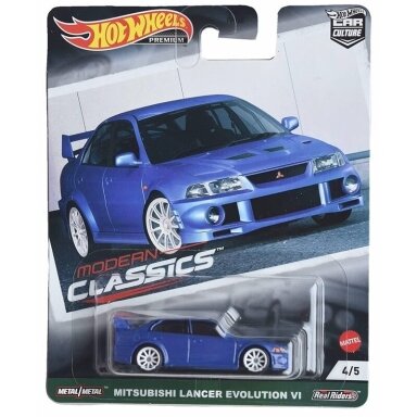 Hot Wheels Premium Modern Classics Modeliukas Mitsubishi Lancer Evolution VI blue Hot Wheels Premium Modern Classics Modeliukas Mitsubishi Lancer Evolution VI blue