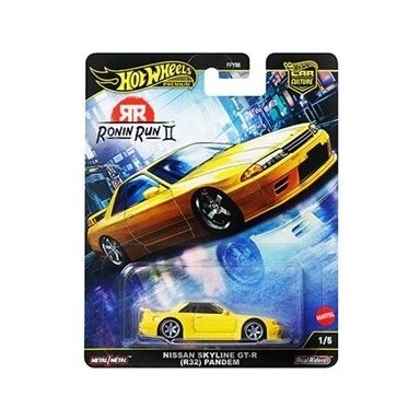 Hot Wheels Premium Ronin Run II Modeliukas Nissan Skyline R32 Pandem, Yellow (yra Sandėlyje)