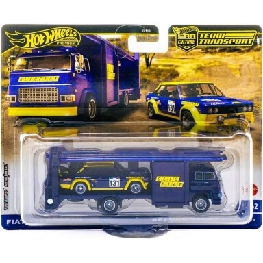 Hot Wheels Premium Team Transport Fiat 131 Abarth & Euro Open Hauler