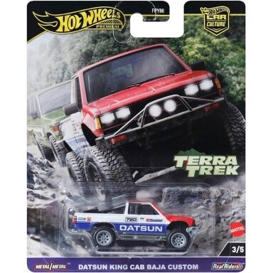 Hot Wheels Premium Terra Trek Modeliukas Datsun Off Road Racer, red/white/blue (yra Sandėlyje) Hot Wheels Premium Terra Trek Modeliukas Datsun Off Road Racer, red/white/blue (yra Sandėlyje)