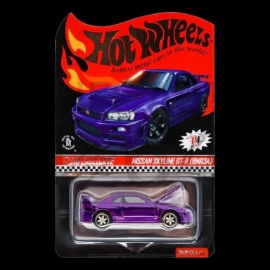 Hot Wheels RLC Club Exclusive 2020 Club Car Modeliukas Nissan Skyline GT-R BNR34 Purple Hot Wheels RLC Club Exclusive 2020 Club Car Modeliukas Nissan Skyline GT-R BNR34 Purple