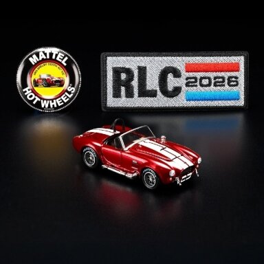Hot Wheels RLC Exclusive 2026 Membership Car Modeliukas 1965 Shelby Cobra 427 S/C red with white stripes (yra sandėlyje) Hot Wheels RLC Exclusive 2026 Membership Car Modeliukas 1965 Shelby Cobra 427 S/C red with white stripes (yra sandėlyje)
