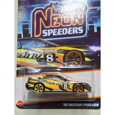 Hot Wheels Silver Line Neon Speeders 1998 Honda Prelude Black/Yellow GReddy No. 8 Hot Wheels Silver Line Neon Speeders 1998 Honda Prelude Black/Yellow GReddy No. 8