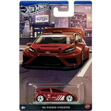 Hot Wheels Silverline Compact Kings Modeliukas 2012 Ford Fiesta, red (yra sandėlyje) Hot Wheels Silverline Compact Kings Modeliukas 2012 Ford Fiesta, red (yra sandėlyje)