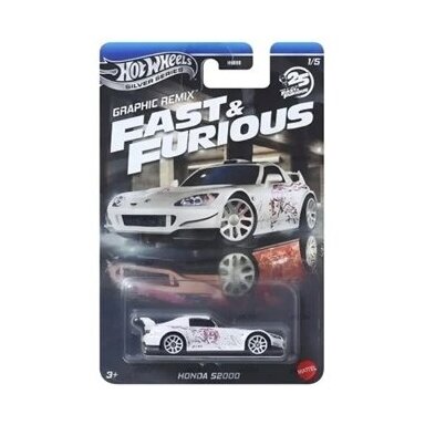 Hot Wheels Silverline Fast and Furious Graphic Remix Honda S2000 White
