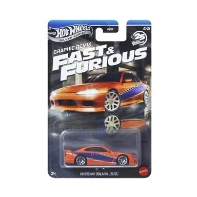 Hot Wheels Silverline Fast and Furious Graphic Remix Nissan Silvia S15, orange