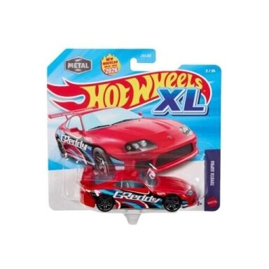 Hotwheels Mainline XL assortment 1/43 Toyota Supra, red Hotwheels Mainline XL assortment 1/43 Toyota Supra, red