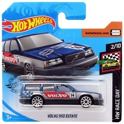 Hot Wheels Mainline Volvo 850 estate Blue No. 14 short card