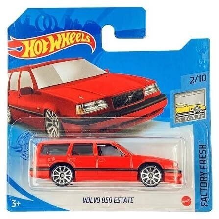 Hot Wheels Mainline Volvo 850 Estate Red short card