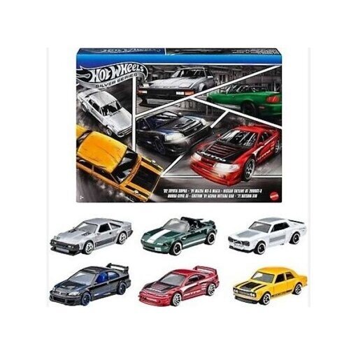 Hot Wheels Japan Themed 6-pack (Datsun 510,Honda Civic SI,Toyota Supra,Mazda MX-5 Miata,Acura Intega)