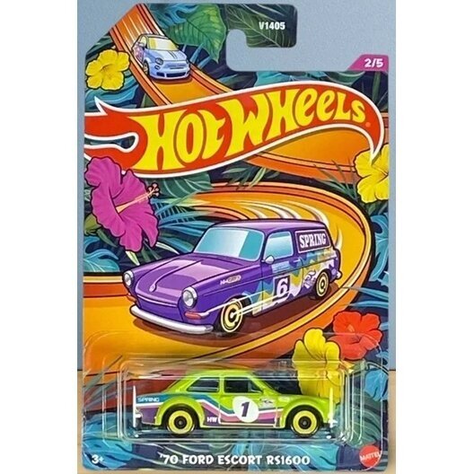 Hot Wheels Modeliukas 70 Ford Escort RS1600 Long Card