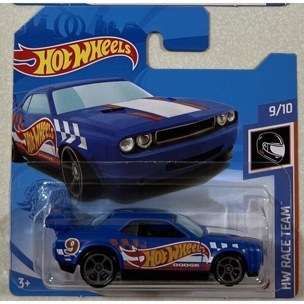 Hot Wheels Mainline Modeliukas Dodge Challenger Drift Car Blue Short Card (yra Sandėlyje)