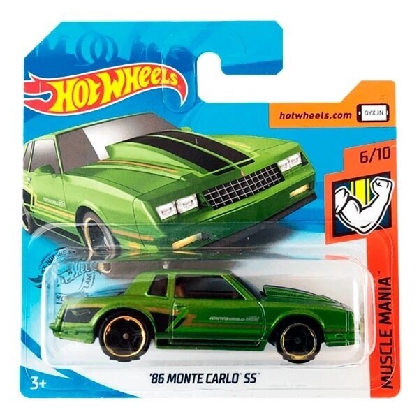 Hot Wheels Mainline 1986 Monte Carlo SS Green Short Card