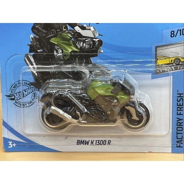 Hot Wheels Mainline Modeliukas BMW K 1300 R Black/Green short card (yra Sandėlyje)
