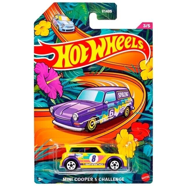 Hot Wheels Mini Cooper S Challenge Yellow Long Card