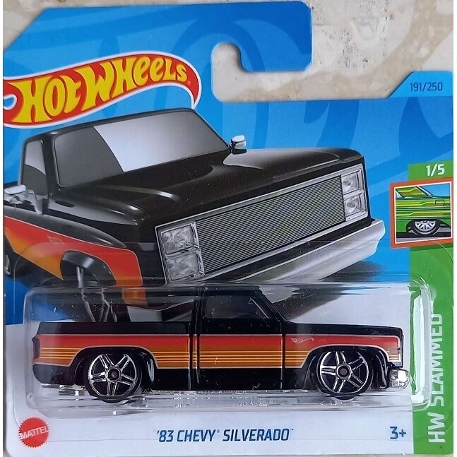 hot wheels Mainline Modeliukas 83 chevy silverado short card (yra Sandėlyje)