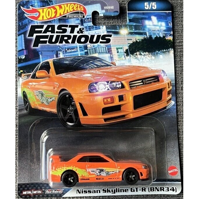 Hot Wheels Premium Nissan Skyline GT-R (BNR34) orange