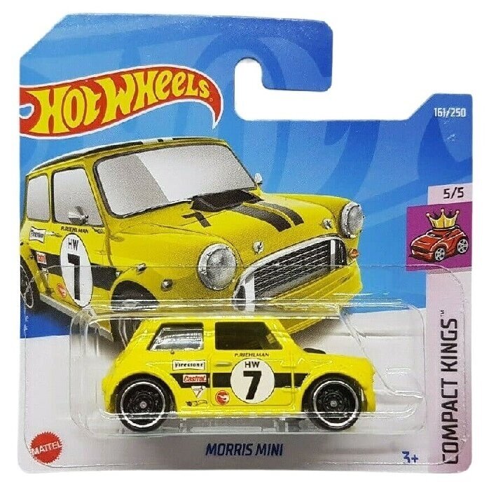 Hot Wheels Mainline Morris Mini Yellow Treasure Hunt TH short card