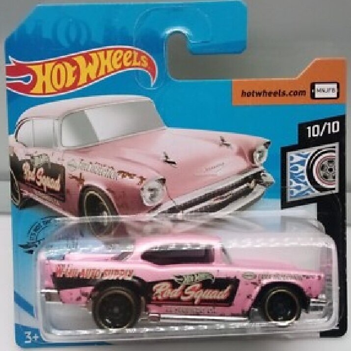 Hot Wheels Mainline 1957 Chevy Pink Short Card