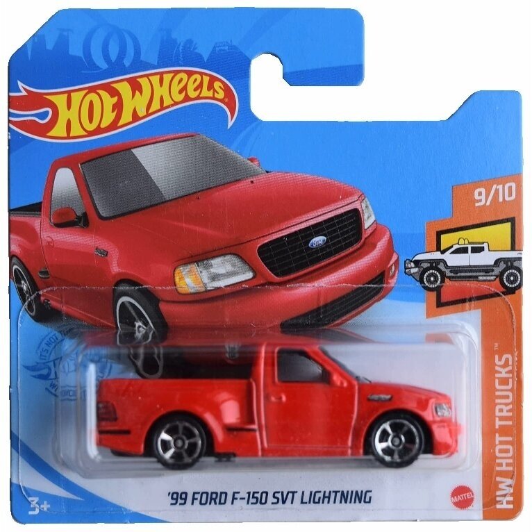 Hot Wheels Mainline 1999 Ford F-150 SVT Lightining Red Short Card