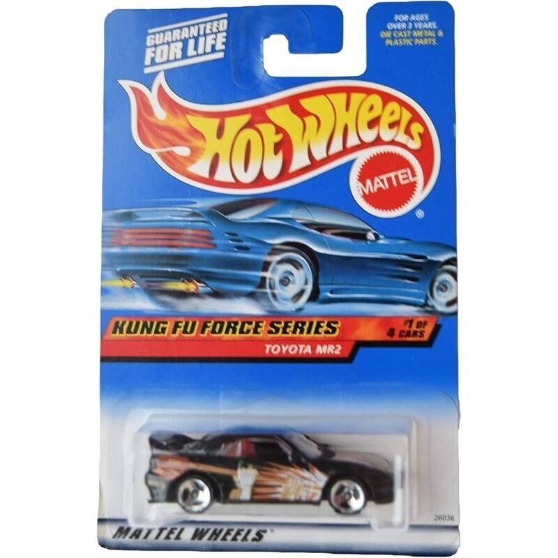 Hot Wheels Kung Fu Force Series Toyota MR2 Black Long Card Guaranteed For Life