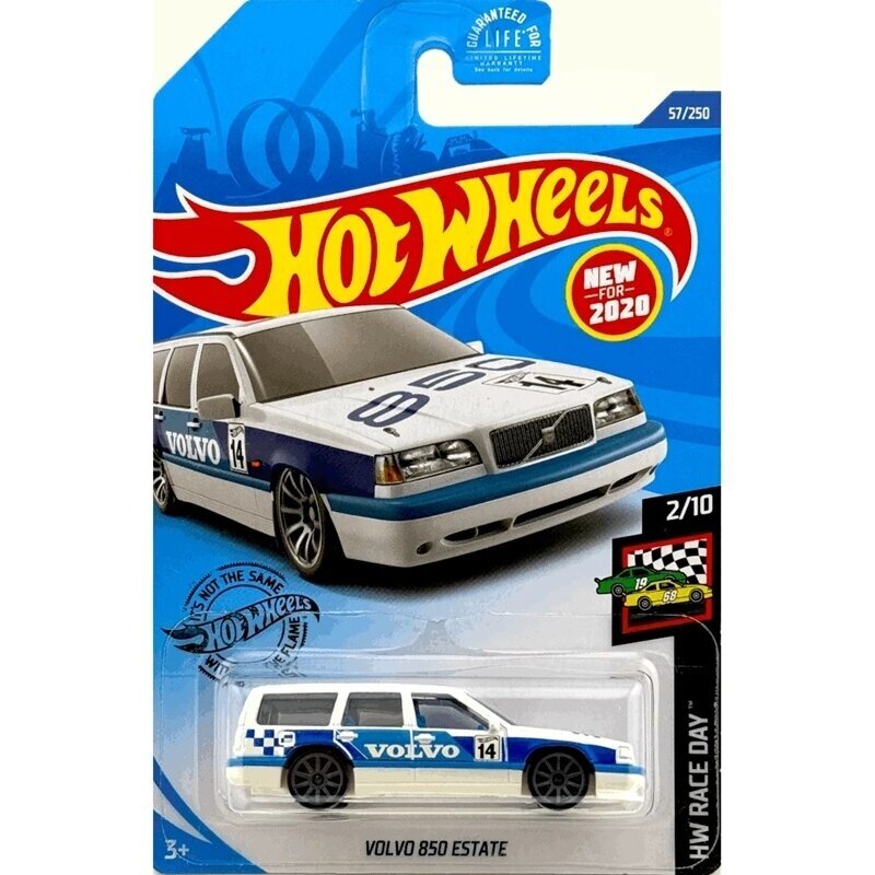 Hot Wheels Mainline Volvo 850 Estate White/Blue Long card Guaranteed For Life