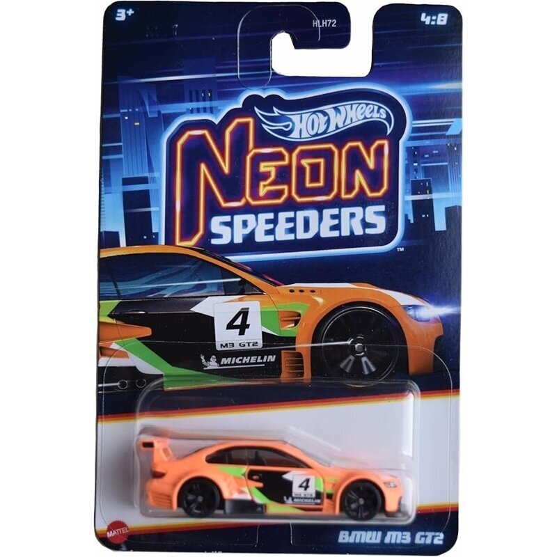 Hot Wheels Mainline Neon Speeders Modeliukas BMW M3 GT2 Orange (yra Sandėlyje)