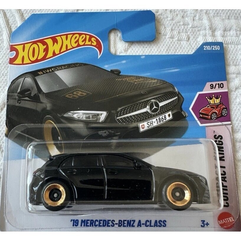 Hot Wheels Mainline 19 Mercedes Benz A-Class Black Short Card