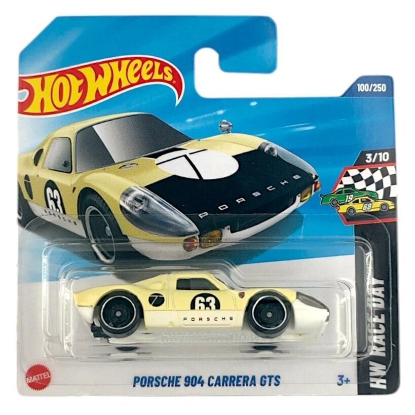 Hot Wheels Mainline Porsche 904 Carrera GTS Yellow Short Card