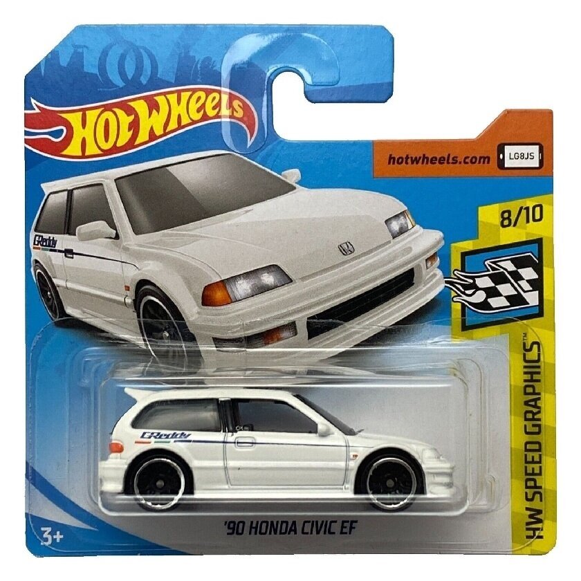 Hot Wheels Mainline Modeliukas 1990 honda Civic EF White short card (yra Sandėlyje)