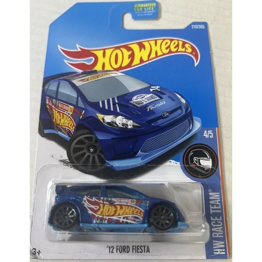 Hot Wheels Modeliukas 2012 Ford Fiesta Blue Long Card Guaranteed For Life (yra Sandėlyje)