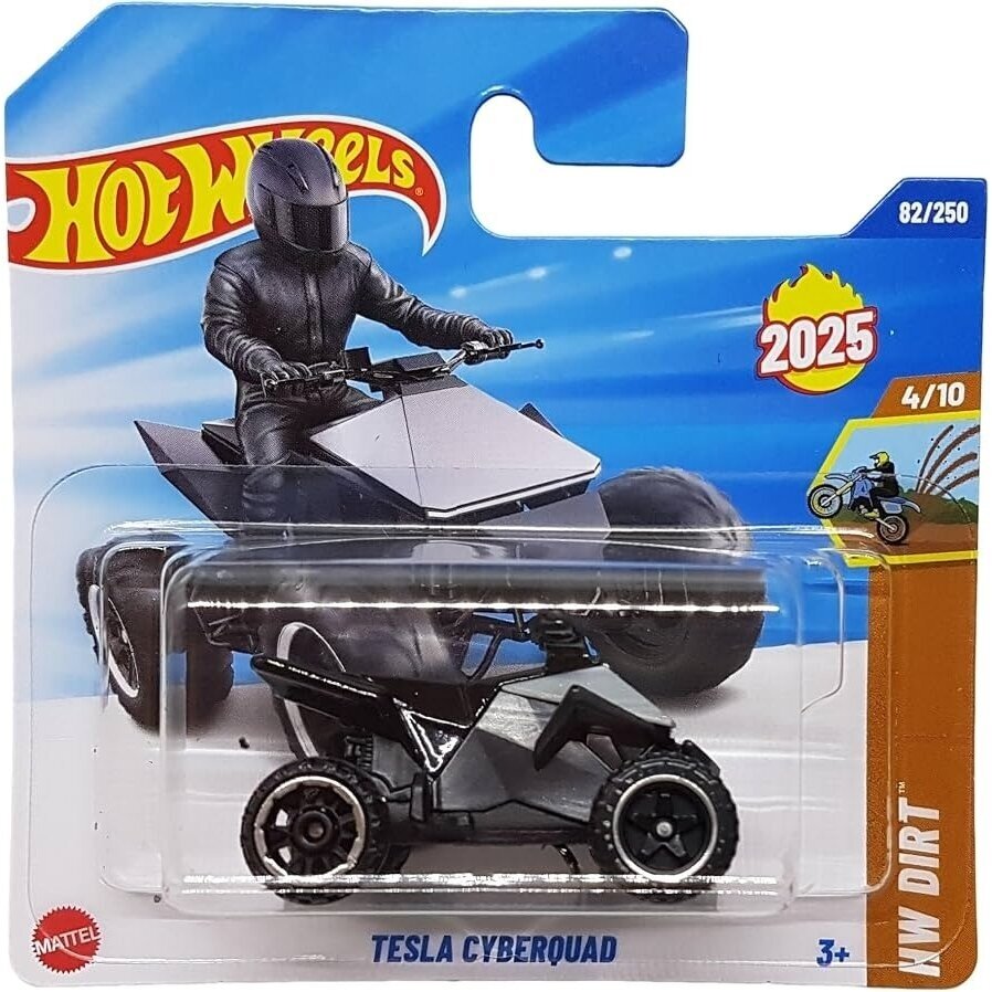 Hot Wheels Mainline Tesla Cyberquad black Short Card
