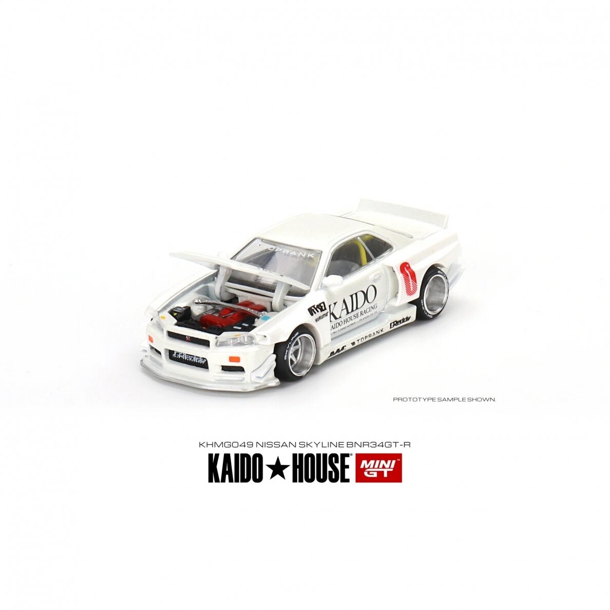 Mini GT Kaido House Kaido House V1 Nissan Skyline GT-R (R34), white