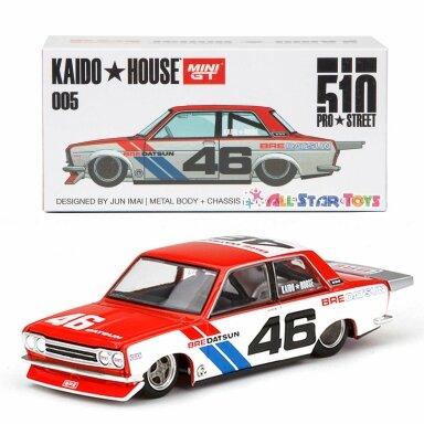 Mini GT Kaido House Modeliukas Kaido House Datsun 510 Pro Street BRE510 V1, red/w Mini GT Kaido House Modeliukas Kaido House Datsun 510 Pro Street BRE510 V1, red/w