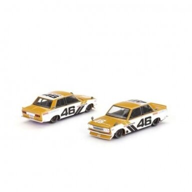 Mini GT Kaido House Modeliukas Kaido House Datsun 510 Pro Street BRE510 V3, yellow/white Mini GT Kaido House Modeliukas Kaido House Datsun 510 Pro Street BRE510 V3, yellow/white