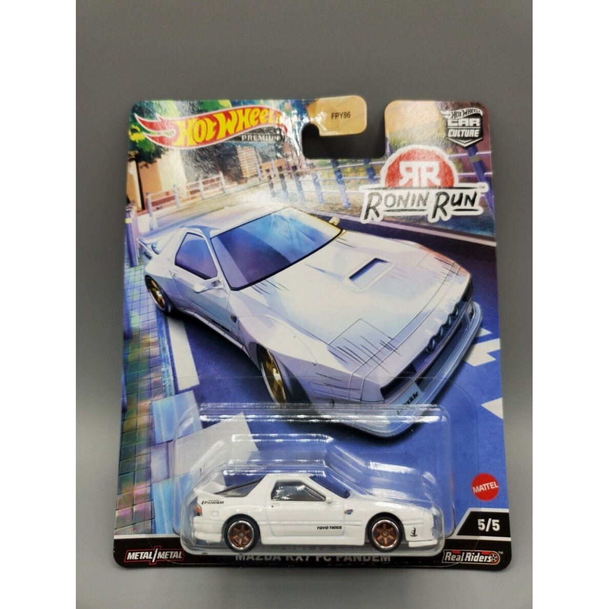 Hot Wheels Premium Modeliukas Mazda RX-7 FC Pandem White