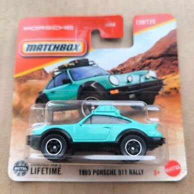 Matchbox Modeliukas 1985 Porsche 911 Rally Light Blue (yra sandėlyje) Matchbox Modeliukas 1985 Porsche 911 Rally Light Blue (yra sandėlyje)