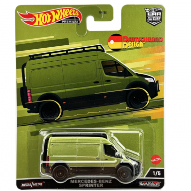 CARD 8/10!!!   Hot Wheels Premium Mercedes Benz Sprinter, green