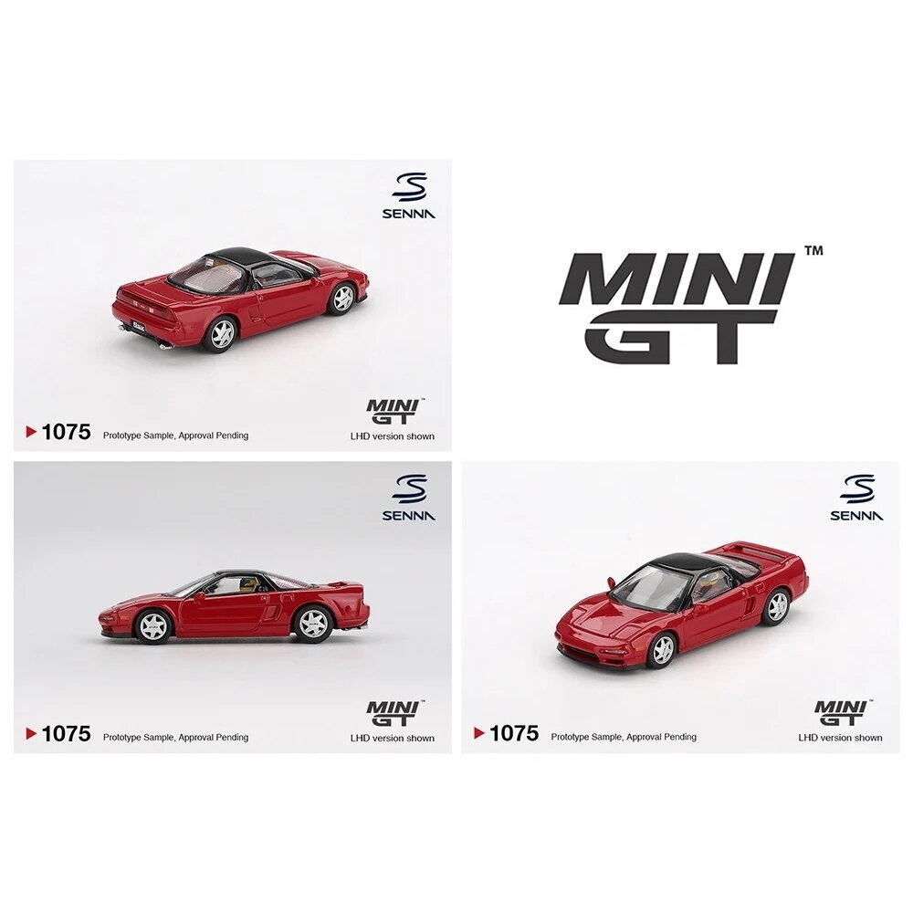 Mini GT 1/64 1989 Honda NSX Prototype Midship Sports Ayrton Sena with Figure, red