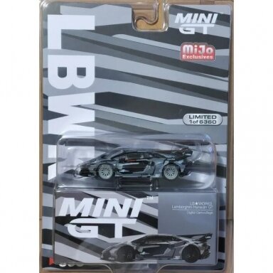 Mini GT CHASE Modeliukas LB Works Lamborghini Huracán GT, camouflage Mini GT CHASE Modeliukas LB Works Lamborghini Huracán GT, camouflage
