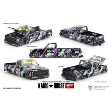 Mini GT Kaido House 1/64 1980 Chevrolet Silverado *Kaido HKS* V1, various Mini GT Kaido House 1/64 1980 Chevrolet Silverado *Kaido HKS* V1, various