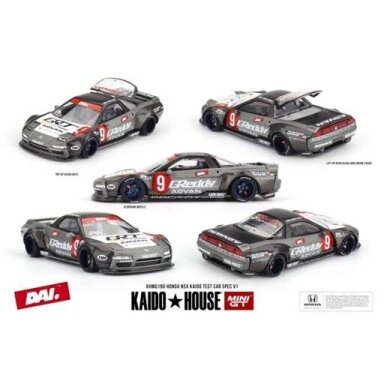 Mini GT Kaido House 1/64 Honda NSX Kaido Test Car Spec V1, grey/red/white Mini GT Kaido House 1/64 Honda NSX Kaido Test Car Spec V1, grey/red/white