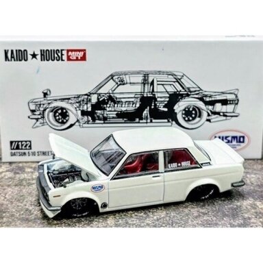Mini GT Kaido House Modeliukas 1969 Datsun 510 Street Nismo V2, white (yra Sandėlyje) Mini GT Kaido House Modeliukas 1969 Datsun 510 Street Nismo V2, white (yra Sandėlyje)