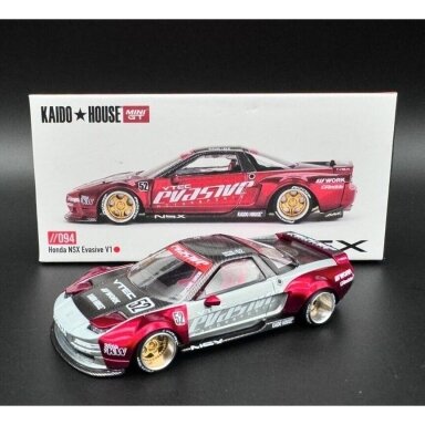 Mini GT Kaido House Modeliukas Honda NSX Evasive V1, red CHASE Mini GT Kaido House Modeliukas Honda NSX Evasive V1, red CHASE