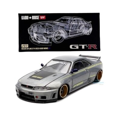 Mini GT Kaido House Nissan Skyline GT-R R33 Kaido Works V1, black/purple metallic CHASE