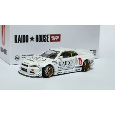 Mini GT Kaido House V1 Nissan Skyline GT-R (R34), white CHASE