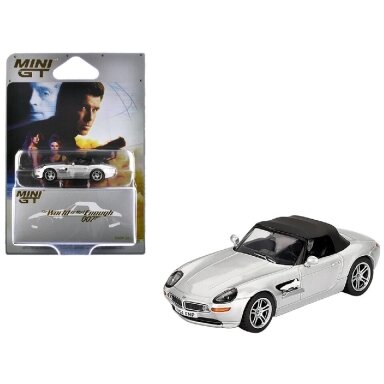 Mini GT 1/64 1999 BMW Z8 *The World is not enough* English Blister Packaging, silver