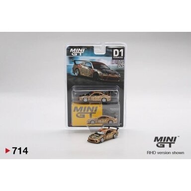 Mini GT 1/64 1999 Nissan Silvia S15 Top Secret D1GP, brown-gold