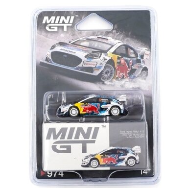 Mini GT 1/64 2024 Ford Puma Rally1 #13 M-Sport Ford WRT Rally Monte Carlo, various Mijo Packing