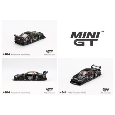 Mini GT Modeliukas 1/64 2024 Nissan Skyline GT-R (R34) Super Silhoutte, black (yra Sandėlyje) Mini GT Modeliukas 1/64 2024 Nissan Skyline GT-R (R34) Super Silhoutte, black (yra Sandėlyje)